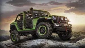 Green Thar 4K Jeep