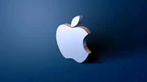 3D Silver HD Apple Background