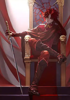 Hot Anime Red Boy Throne