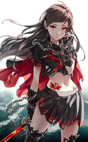 Hot Anime Uniform Chain Red