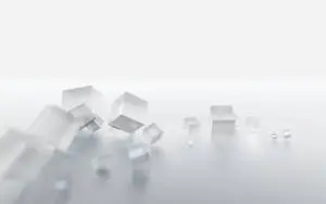 Ice Cubes On Cool White