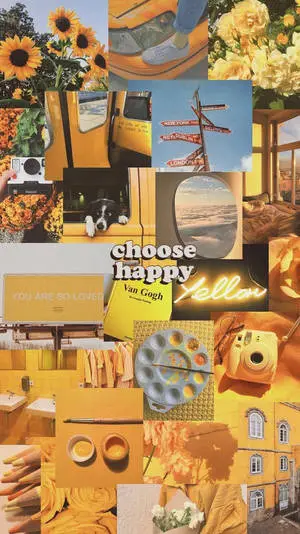 Images Of Yellow Vintage Aesthetic Collage