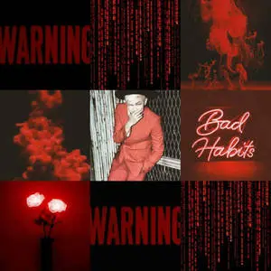 JungKook Red Aesthetic Collage 