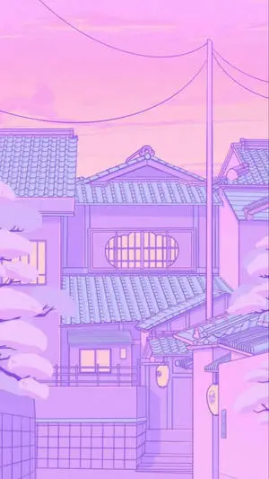 Kawaii Purple And Pink Houses
