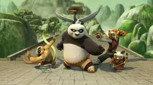 Kung Fu Panda And Friends On A Bridge