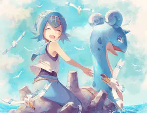 Lana Riding Lapras 