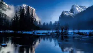 Winter Reflection On Water Laptop
