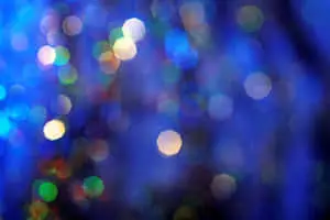 Light Bokeh Effects In Blue Background