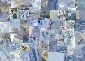 Light Blue Aesthetic Collage Laptop