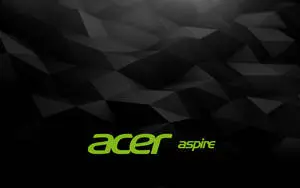 Vibrant Acer Aspire Logo in Lime Green Background