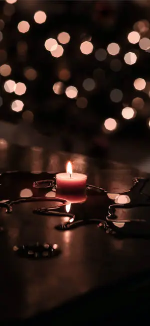 Lit Candle iPhone Dark