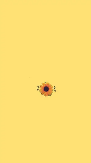 Lone Sunflower Plain Yellow Phone