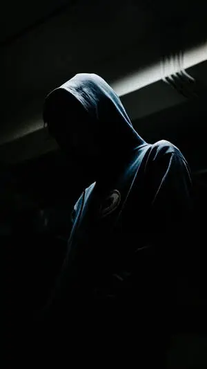 Man With Hoodie iPhone Dark