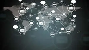 Artistic Black And White Communication World Map Background