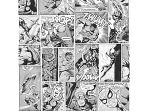 Marvel Comic Book Strip Black