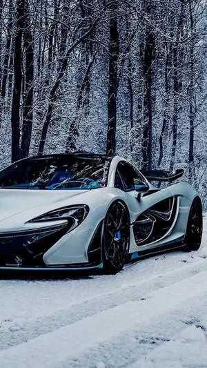 McLaren 720S White Car Winter Aesthetic Phone
