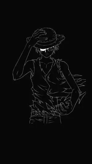 Menacing Luffy Black And White