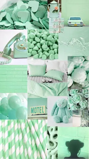 Mint Green Aesthetic Hearts