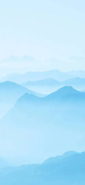 Mountain Art Light Blue Aesthetic iPhone