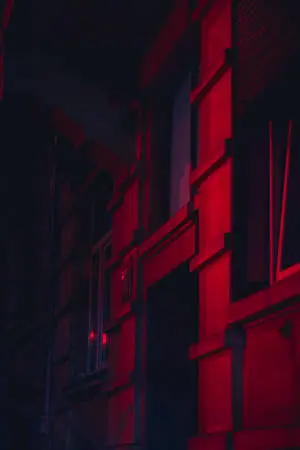 Neon Aesthetic Building Wall