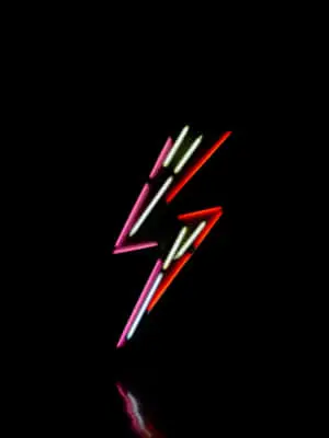 Multicolor Neon Lightning Bolt Logo