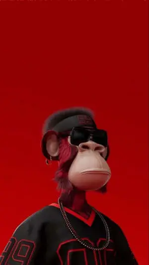 Black And Red NFT Monkey 