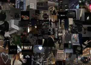 Night Out Aesthetic Collage Laptop