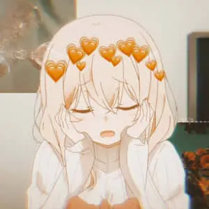 Orange Hearts Anime PFP Aesthetic