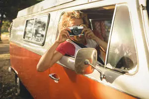 Orange Van Vintage Aesthetic PC