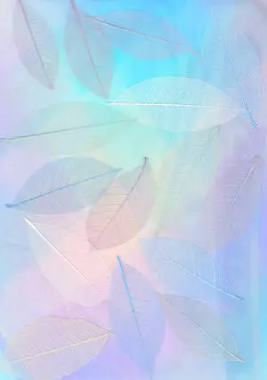 Pastel Vintage Colored Skeleton Leaves