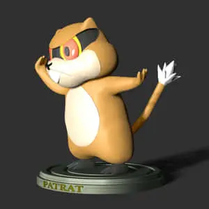 A 3D Render of a Patrat Character