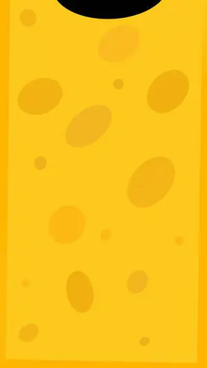 Plain Yellow Iphone Cartoon Cheese