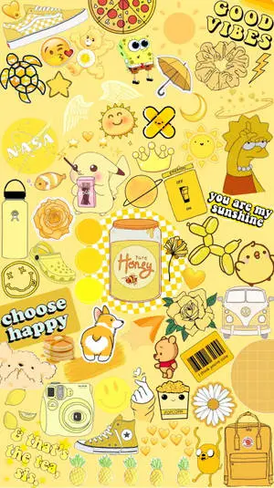 Plain Yellow Iphone Collage