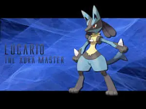 Pokemon Lucario Abstract Blue