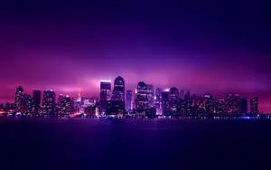 An Aesthetic Purple Skyline