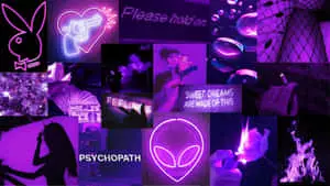 Purple Aesthetic Grunge Collage Desktop