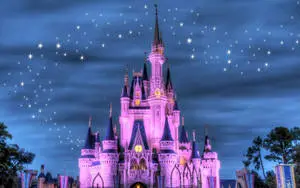 Purple Themed Magic Kingdom Disney 4K Ultra Wide