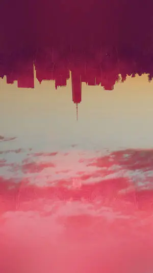 Red Aesthetic City Illustration