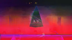 Red Aesthetic Glitch Neon Abstract  