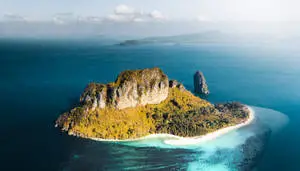  Caption: Serene Landscape of the Rocky Marshall Islands 
