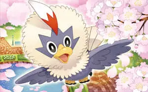 Rufflet With Cherry Blossom Flowers