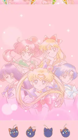 Sailors Side By Side Sailor Moon iPhone