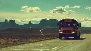 School Bus Vintage Aesthetic PC