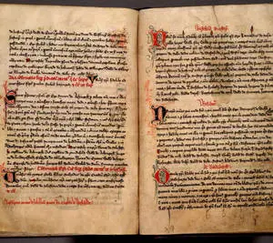 Script Written On Ancient Book Pages