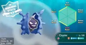  Caption: Shiny Cloyster - A Powerful Water/Ice-Type Pokémon 