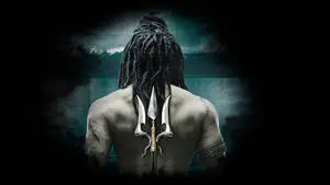 Shiv Tandav Trident On Back Black Aesthetic