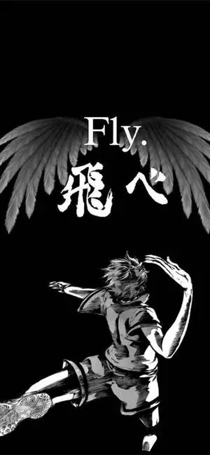 Shoyo Hinata Haikyuu Anime Black And White iPhone