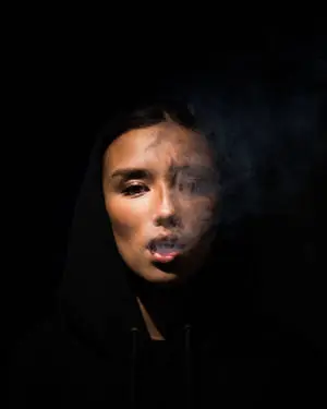 Smoking Woman Black Aesthetic