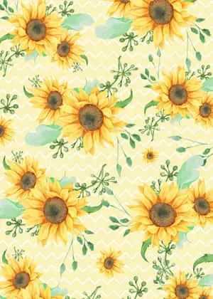Zigzag Lines With Sunflower Phone