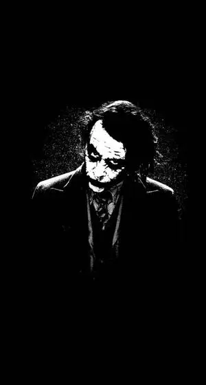 The Joker Pure Black HD Phone Graphic Artwork